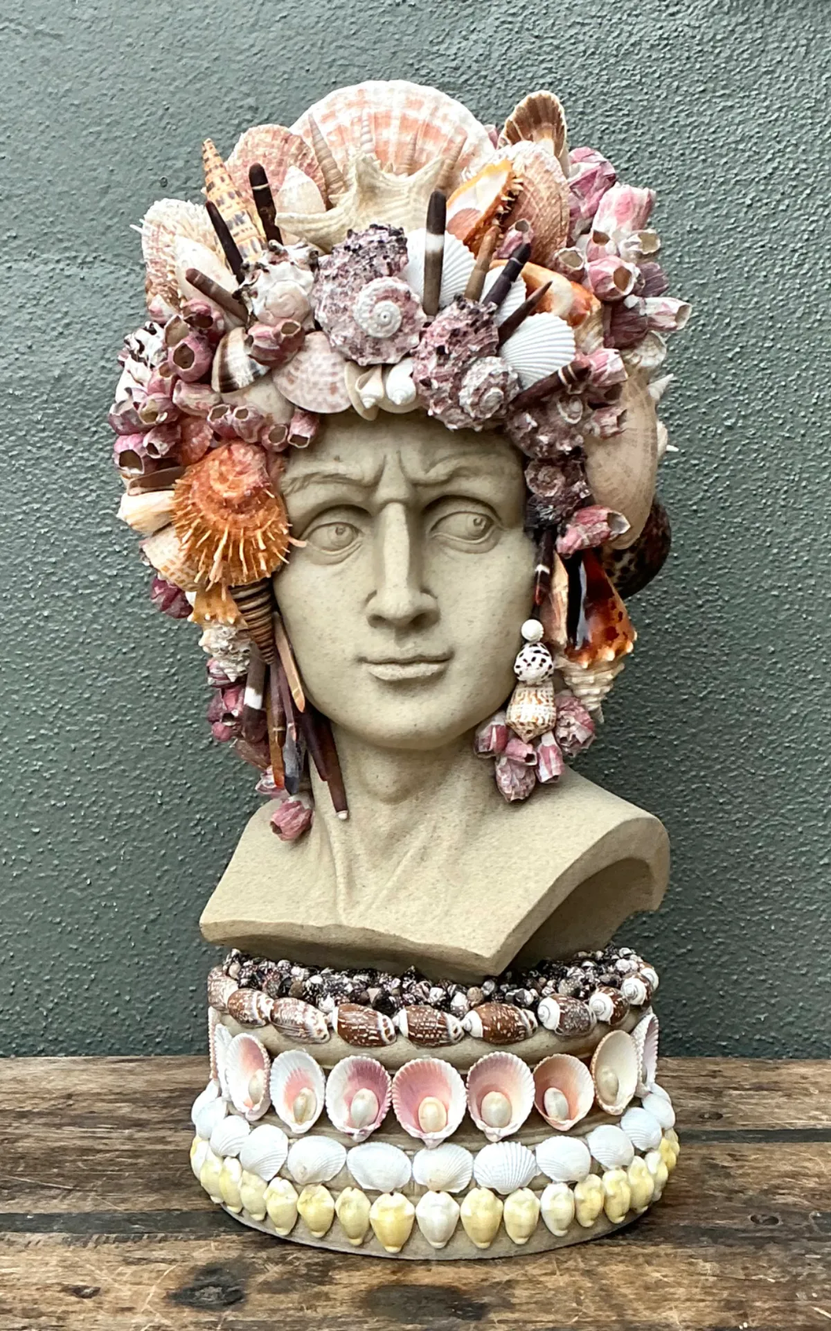 Vintage Coastal Shell Embellished Bust — additional photo 3