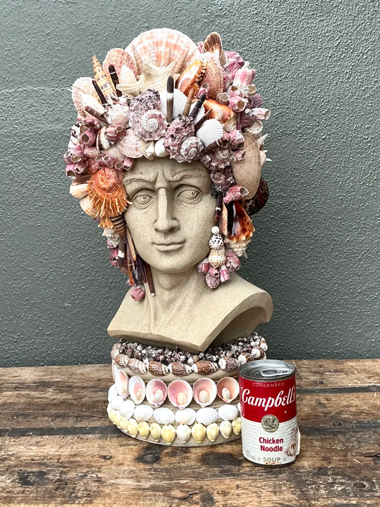 Vintage Coastal Shell Embellished Bust — additional photo 2