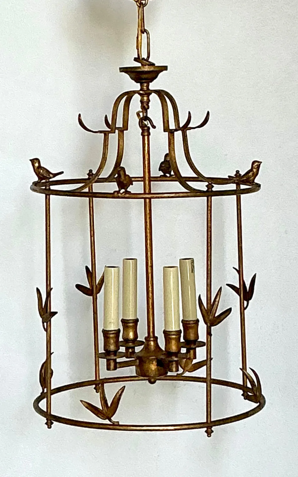 Vintage E.F. Chapman Diego Gilt Bird Lantern For Visual Comfort — additional photo 3