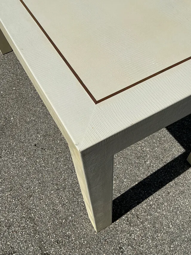Vintage Snake Skin and Wood Console Table — additional photo 8