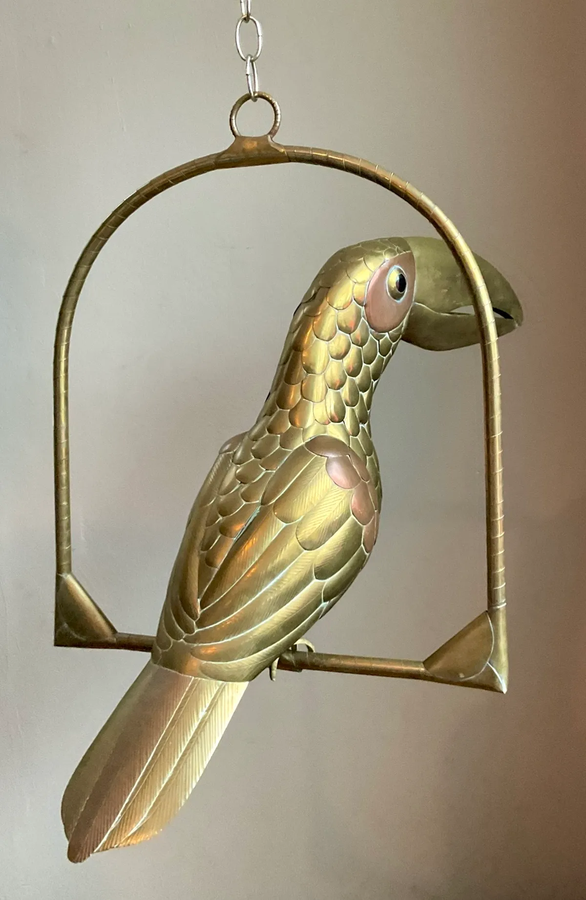 Vintage Metal Toucan Sculpture After Sergio Bustamante — additional photo 2
