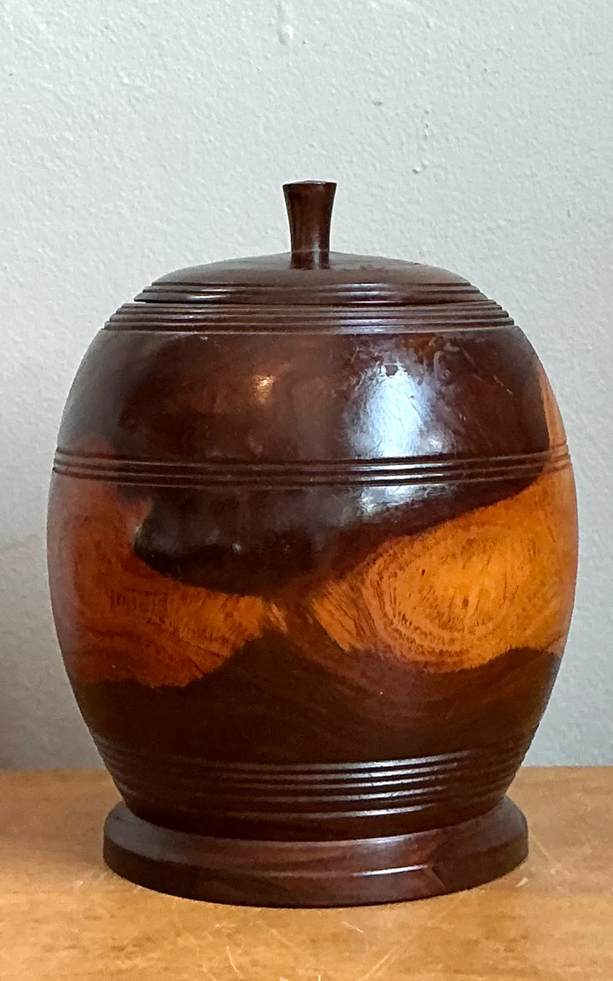 Vintage Turned Wood Lidded Vessel — additional photo 7