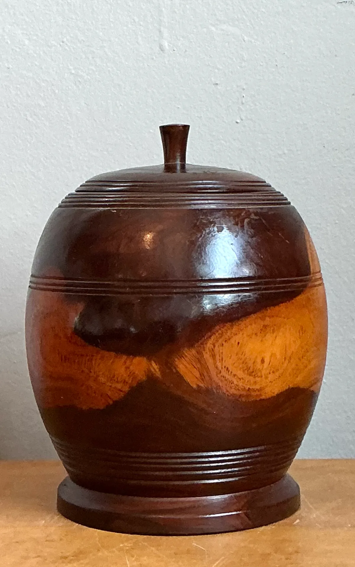 Vintage Turned Wood Lidded Vessel — additional photo 2
