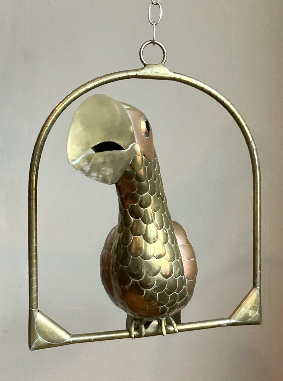 Vintage Metal Toucan Sculpture After Sergio Bustamante — additional photo 3