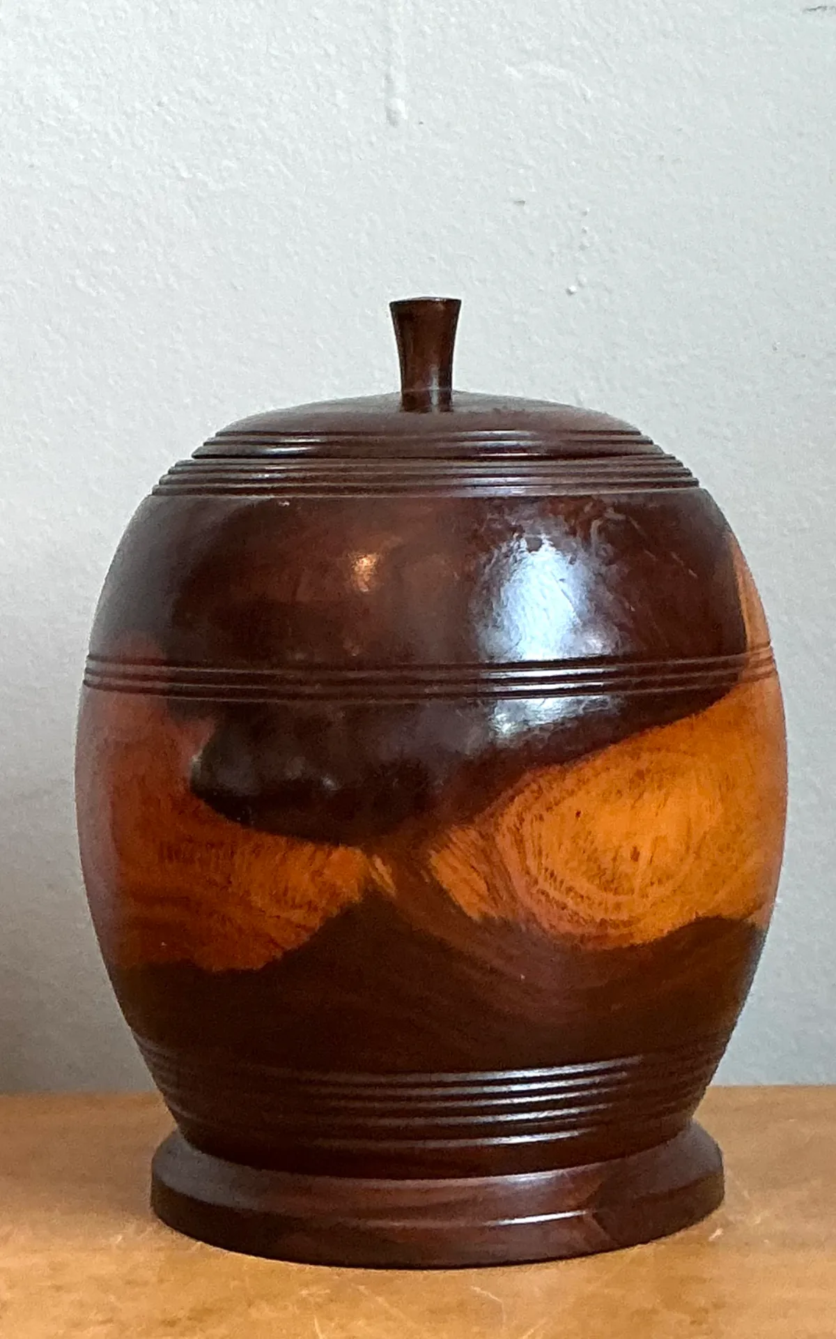 Vintage Turned Wood Lidded Vessel — additional photo 4