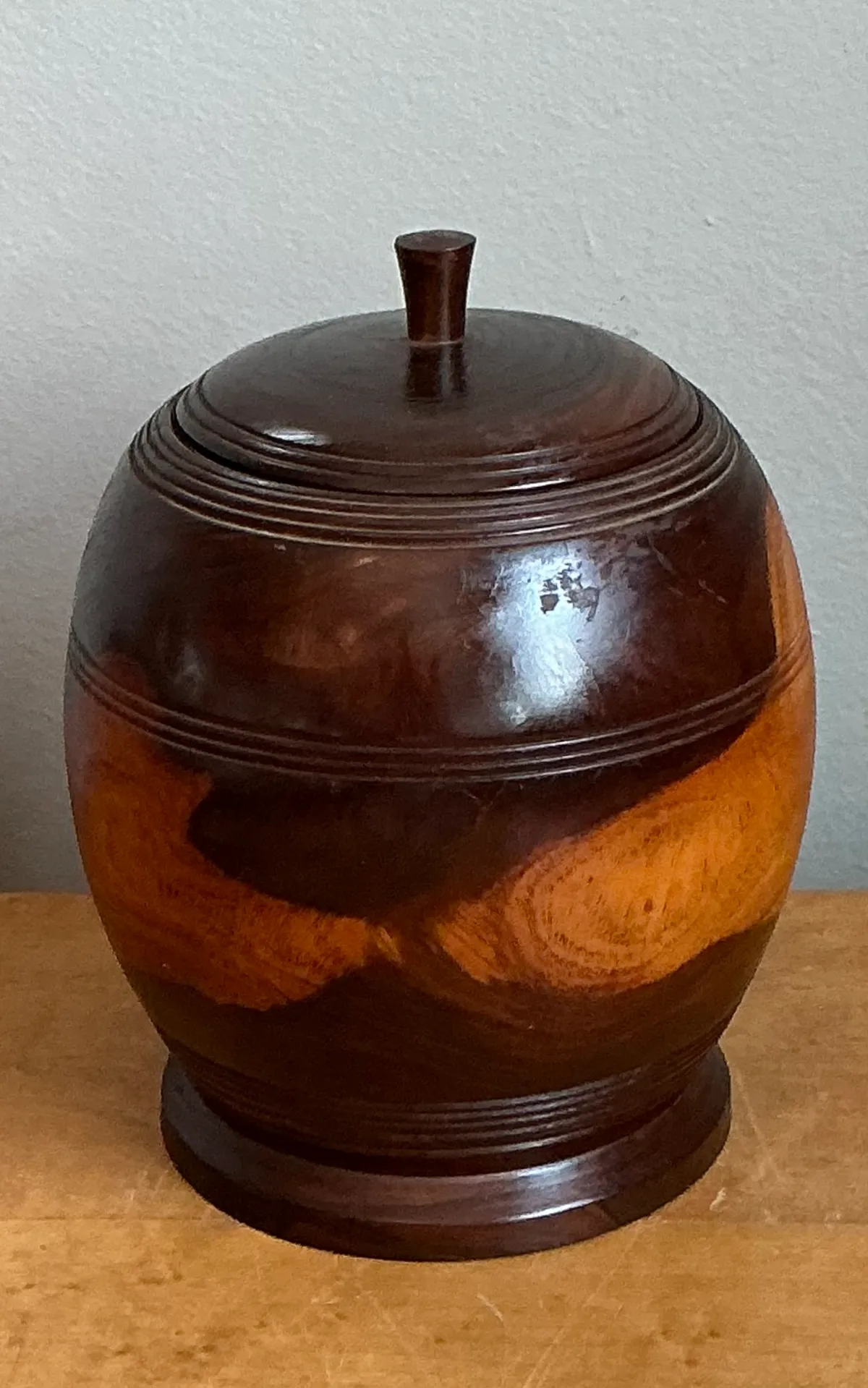 Vintage Turned Wood Lidded Vessel — additional photo 6