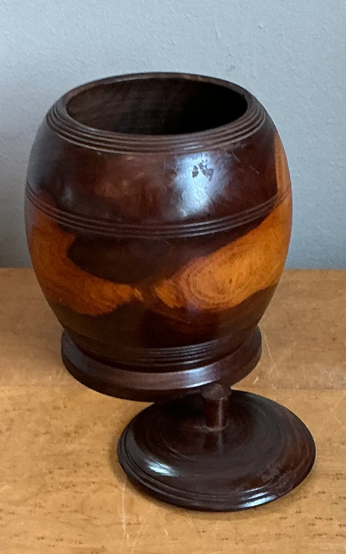 Vintage Turned Wood Lidded Vessel — additional photo 5
