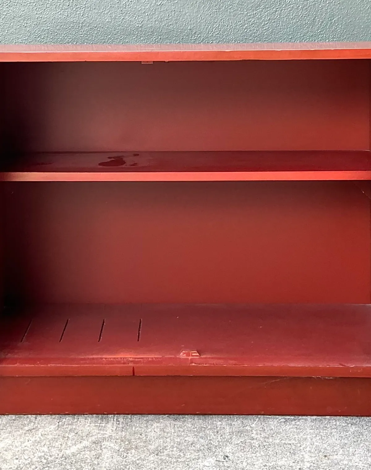 Vintage Lane Red Cabinet with Ornate Medallions — additional photo 7