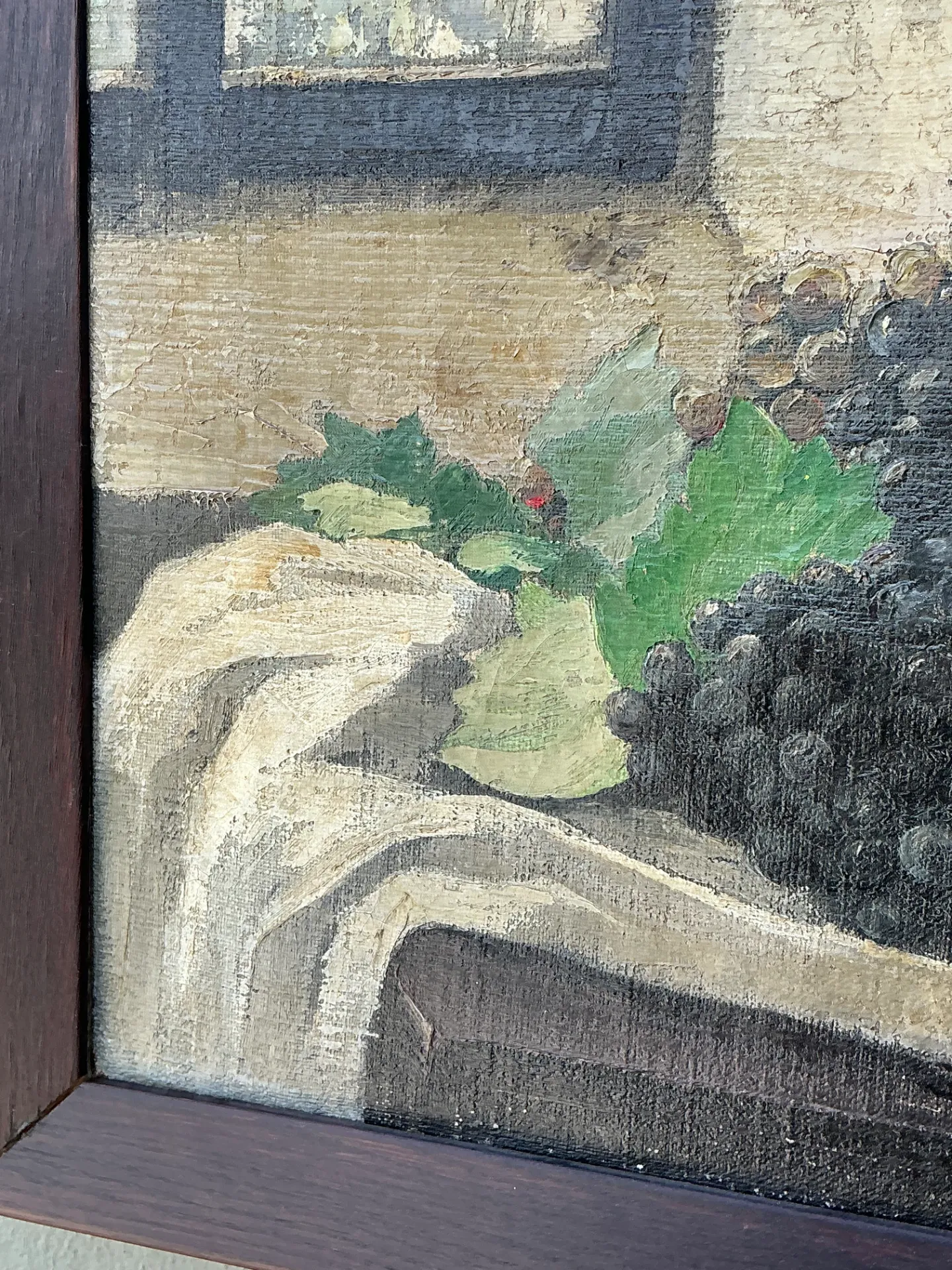 Vintage 1928 Still Life with Green Jug Painting — additional photo 3