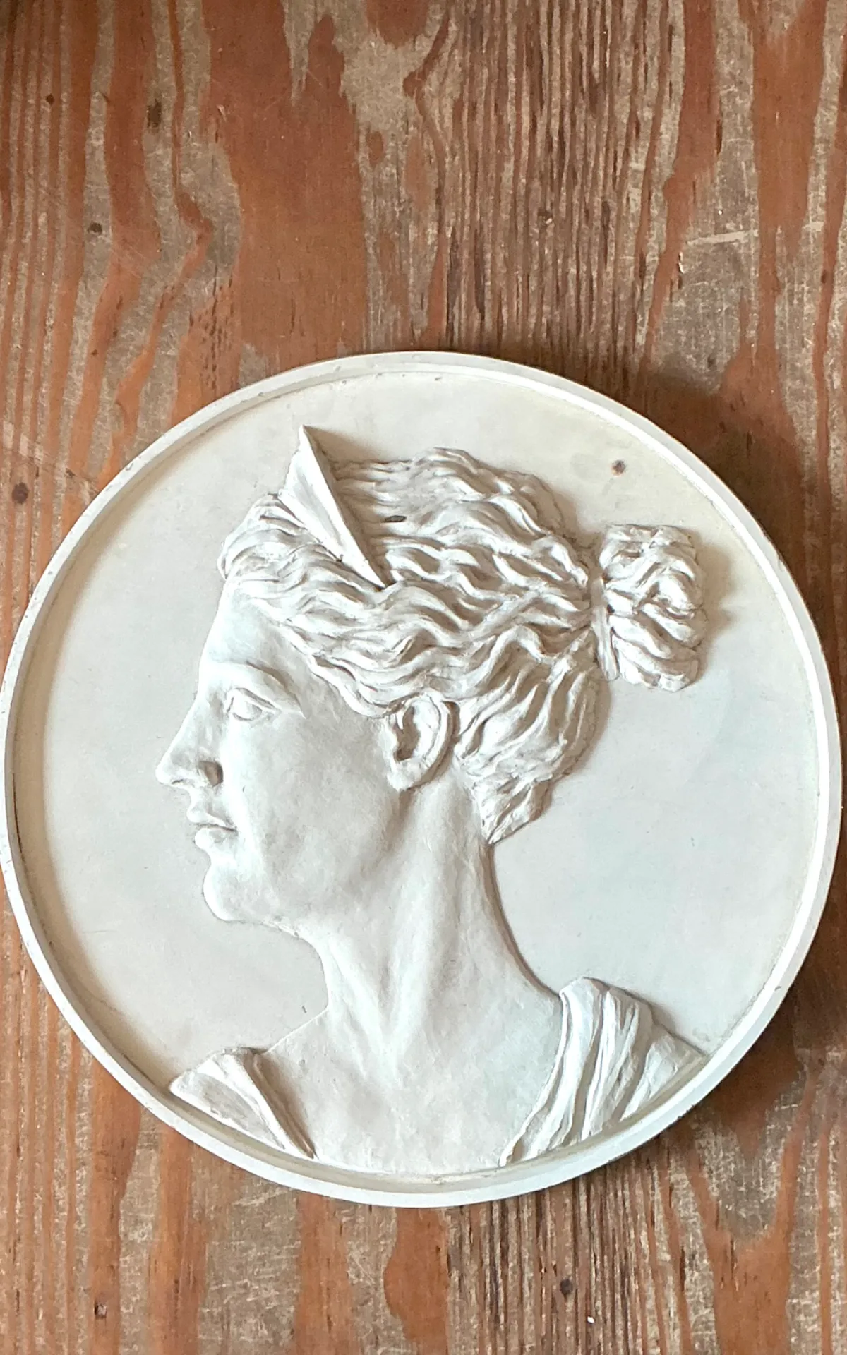 Vintage Bas Relief Portrait Of Artemis Medallion — additional photo 7