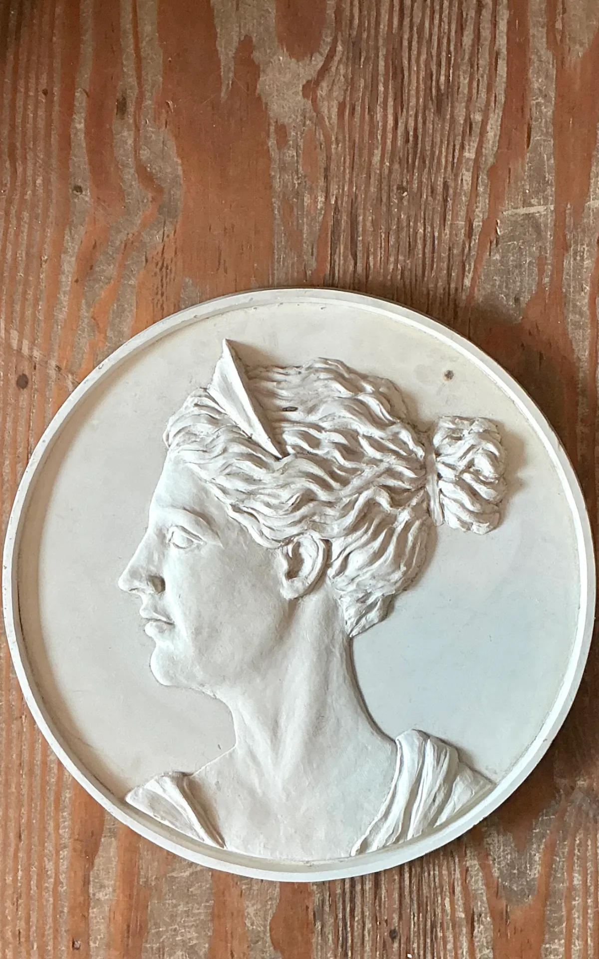 Vintage Bas Relief Portrait Of Artemis Medallion — additional photo 6