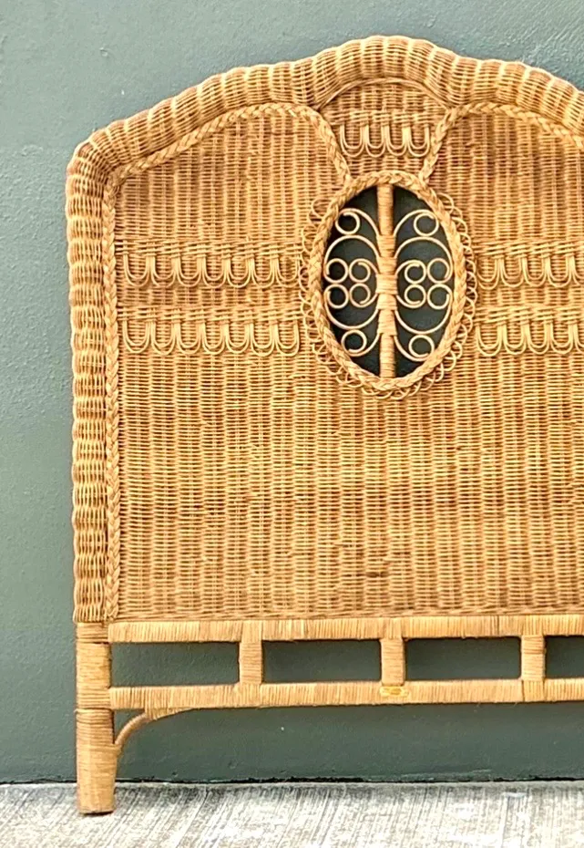 Vintage Ralph Lauren Rattan Twin Headboards - A Pair — additional photo 8