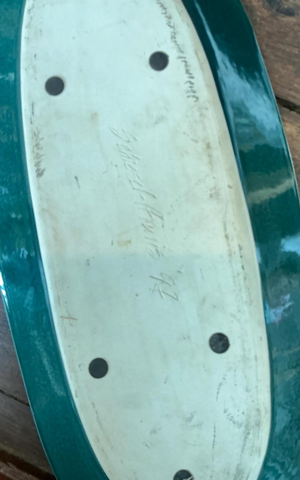 Vintage Geometric Patterned Pottery Tray — additional photo 5
