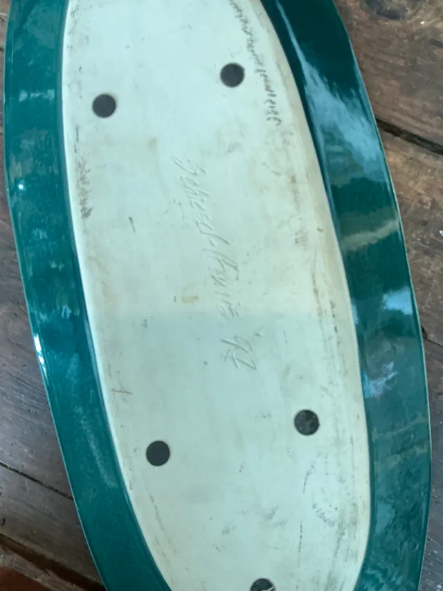 Vintage Geometric Patterned Pottery Tray — additional photo 5
