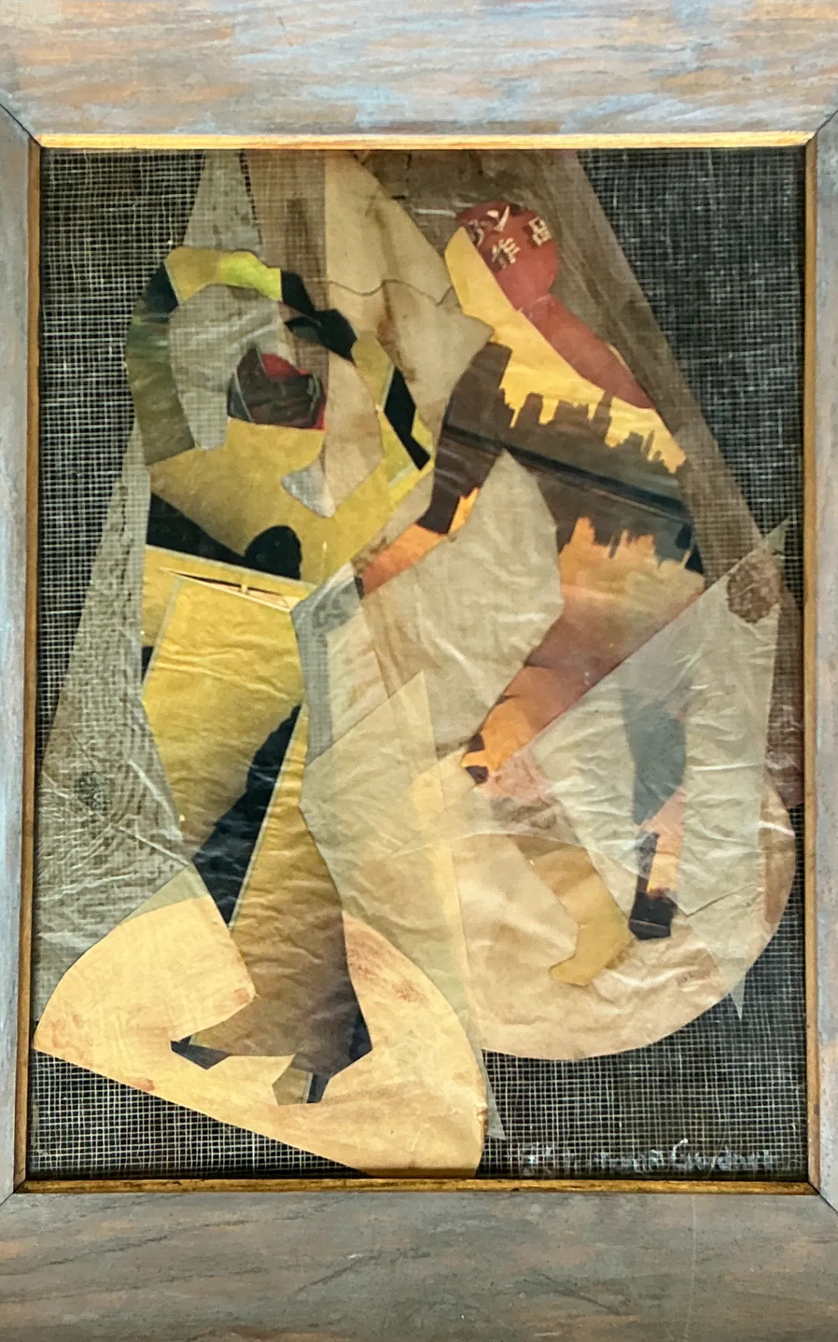 Framed Abstract Mixed Media Figurative Collage — additional photo 4