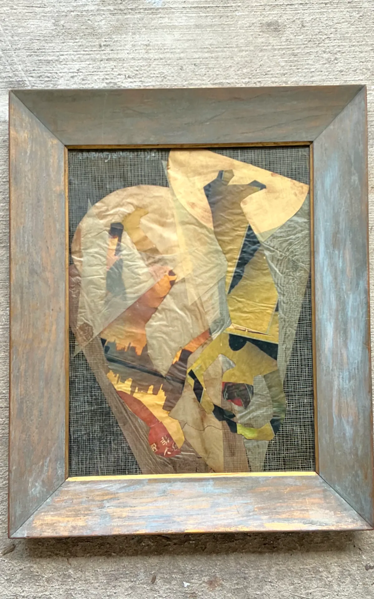 Framed Abstract Mixed Media Figurative Collage — additional photo 8