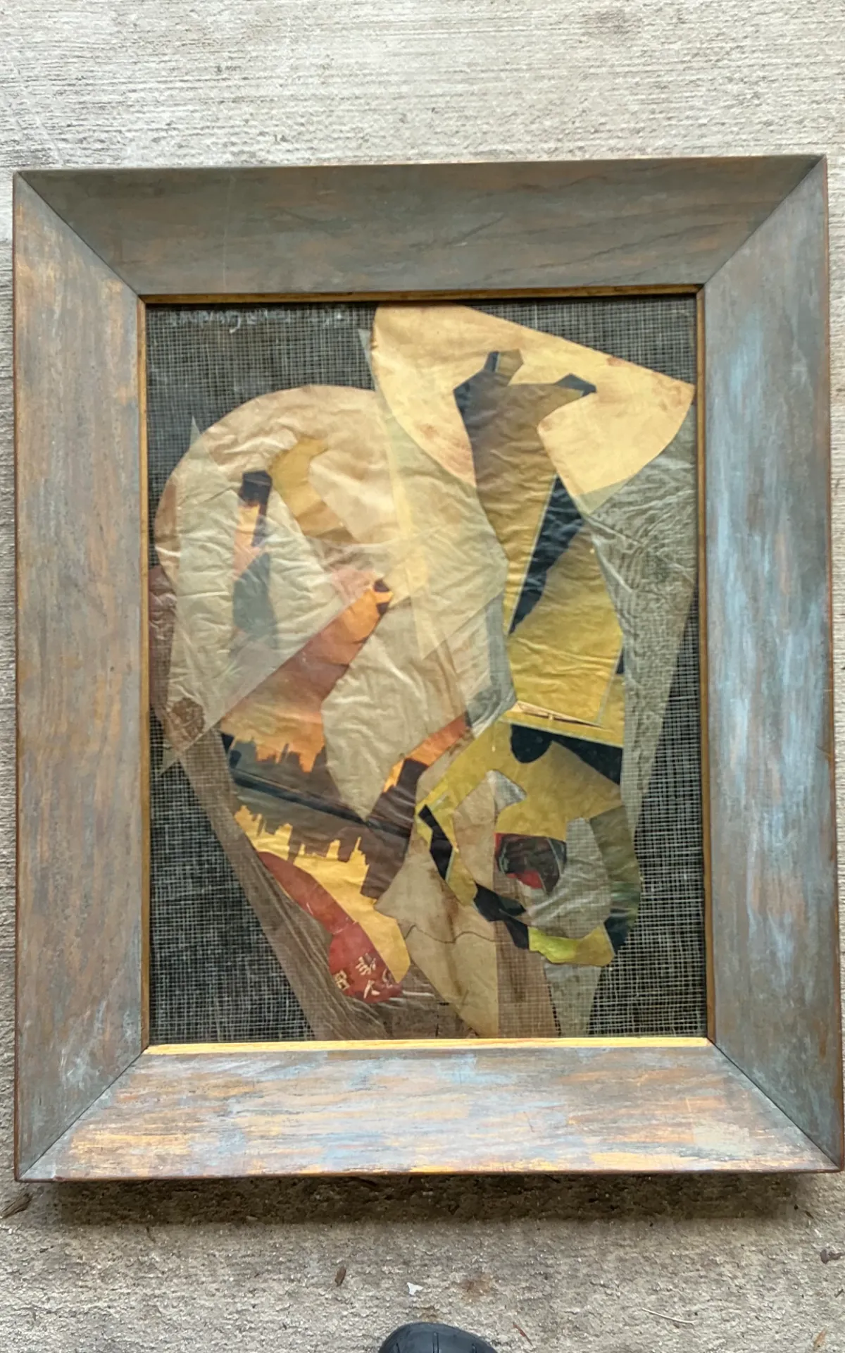 Framed Abstract Mixed Media Figurative Collage — additional photo 7