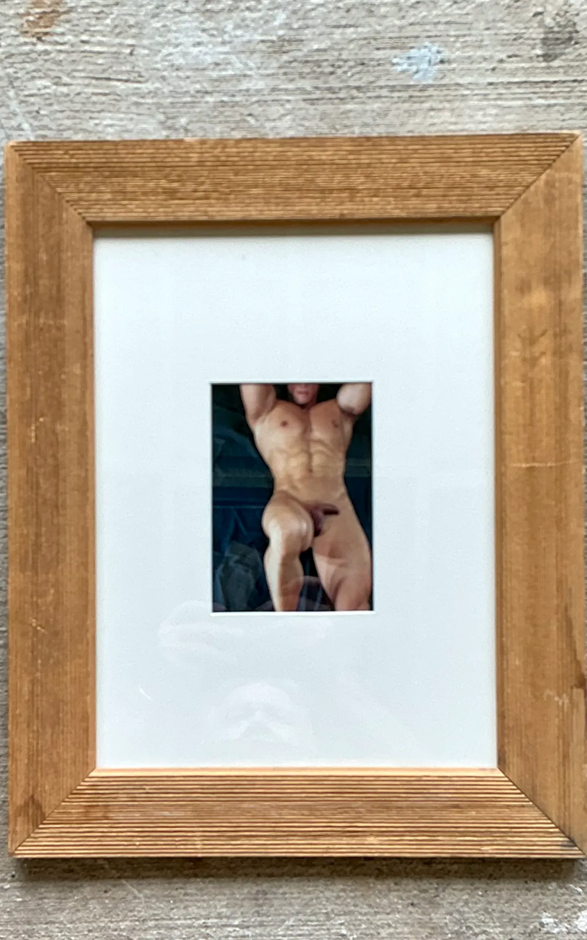 Vintage Framed Figurative Male Nude Photograph — additional photo 3