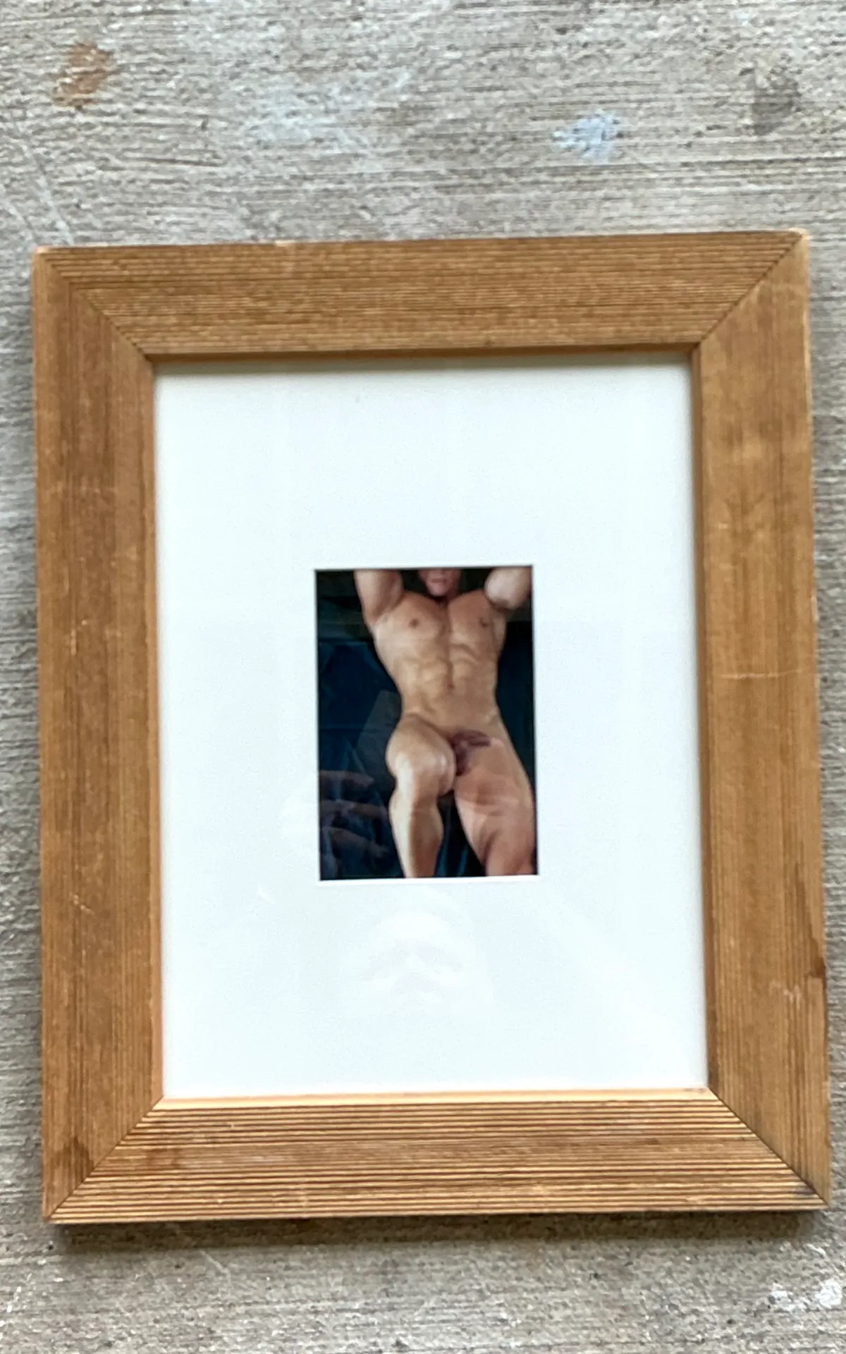 Vintage Framed Figurative Male Nude Photograph — additional photo 4