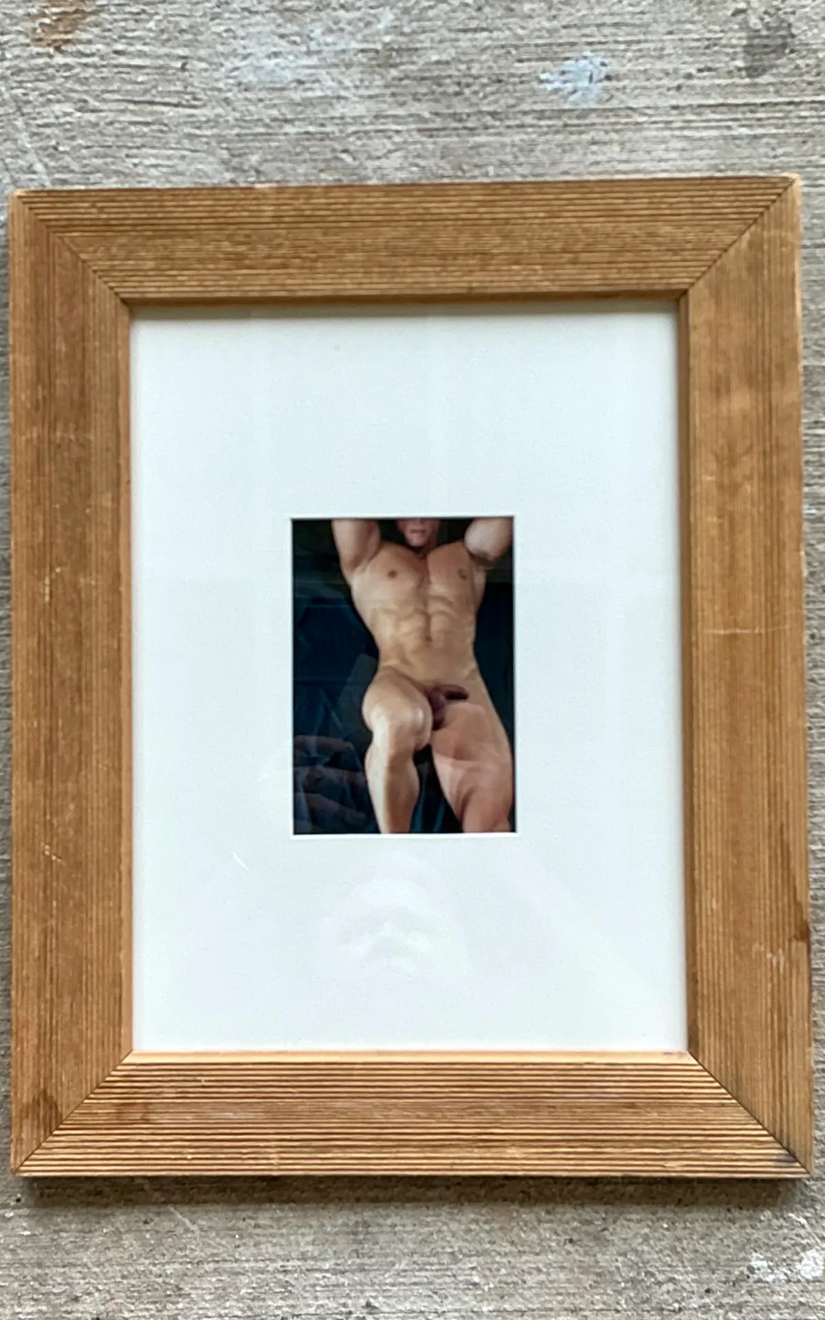Vintage Framed Figurative Male Nude Photograph — additional photo 2