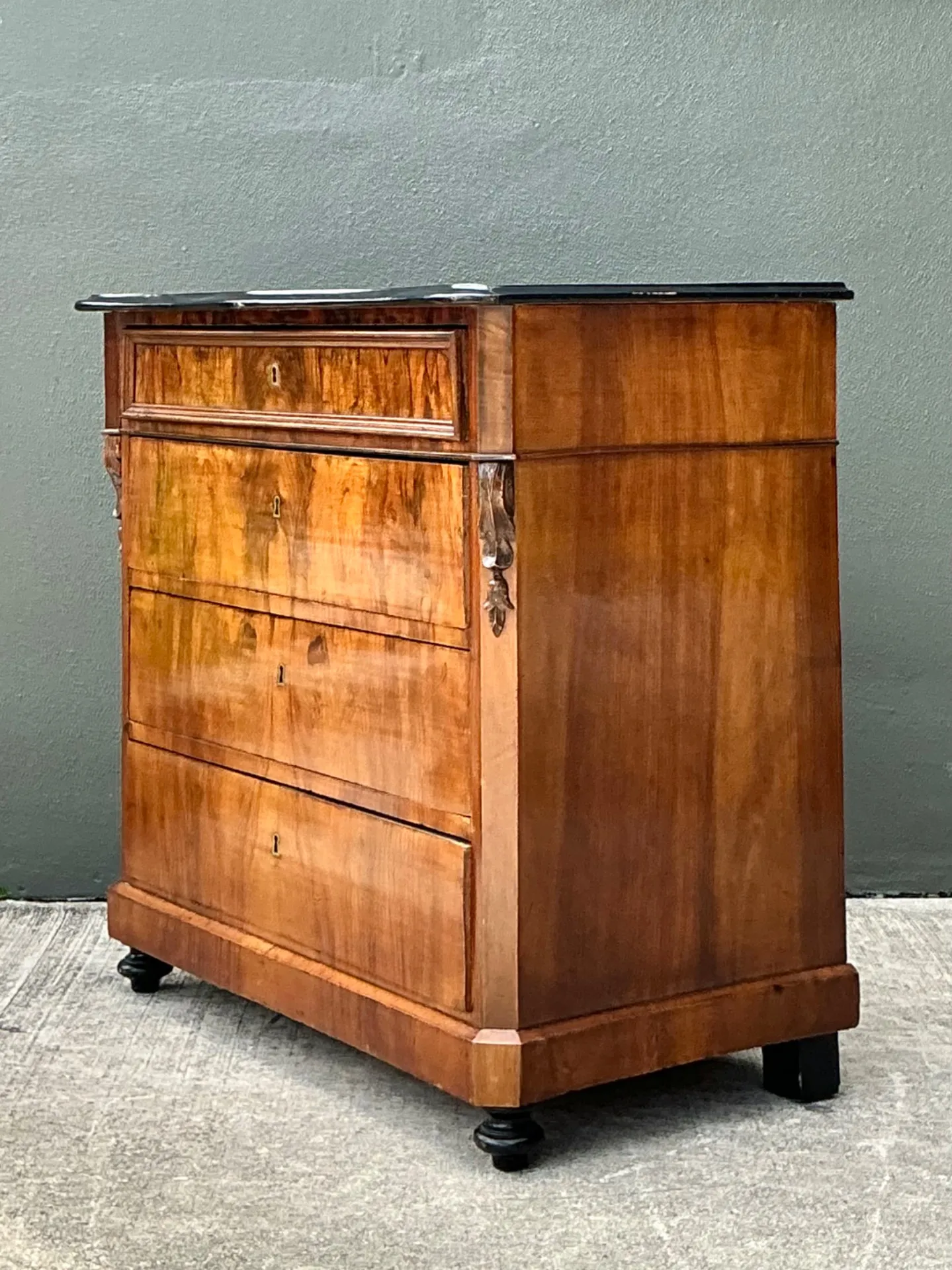 Vintage Birdseye Maple Chest Of Drawers After Biedermeier — additional photo 6