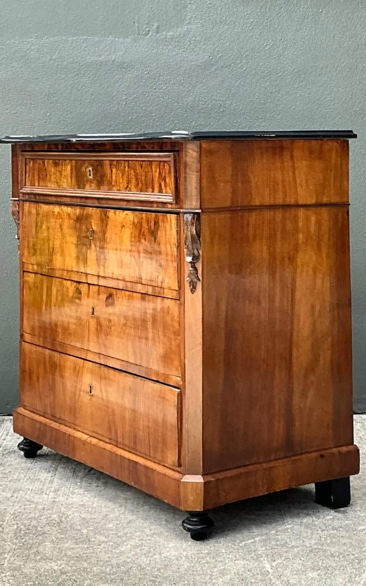 Vintage Birdseye Maple Chest Of Drawers After Biedermeier — additional photo 6