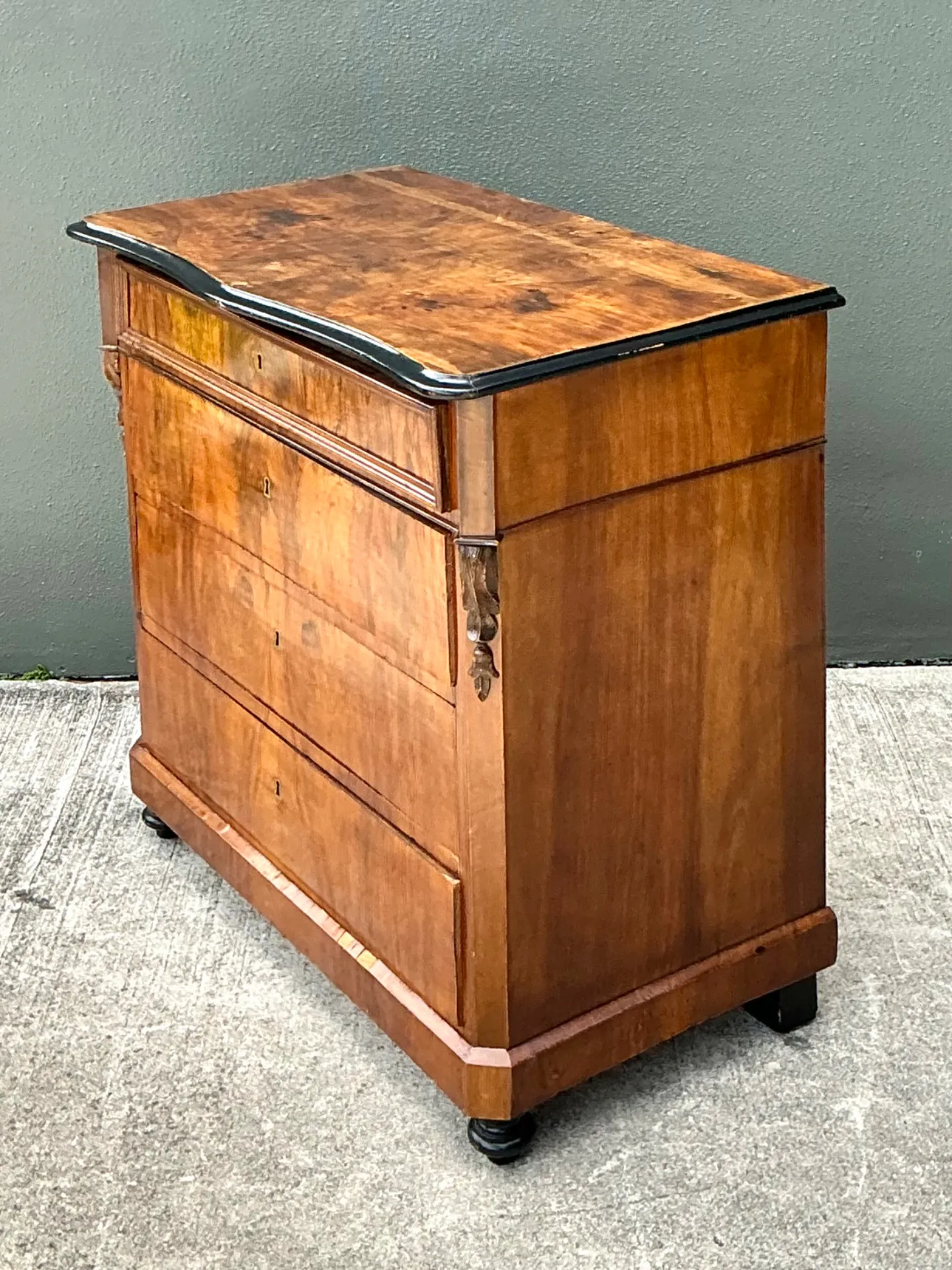 Vintage Birdseye Maple Chest Of Drawers After Biedermeier — additional photo 3