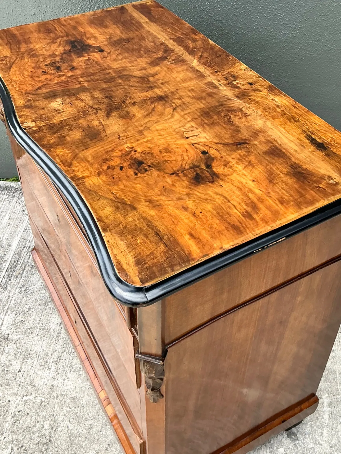 Vintage Birdseye Maple Chest Of Drawers After Biedermeier — additional photo 1