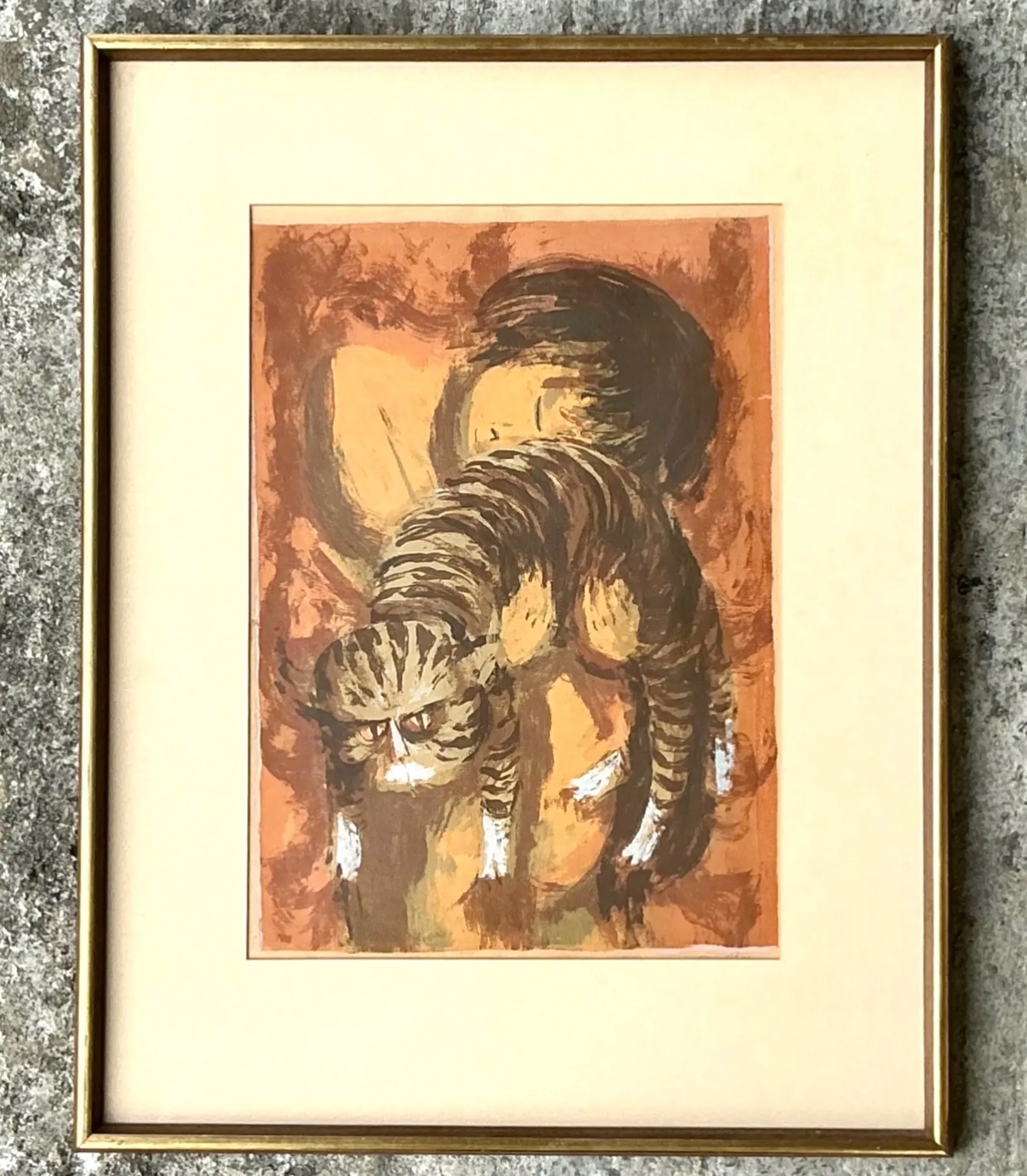 Vintage Boho Signed Original Lithograph on Paper — additional photo 7