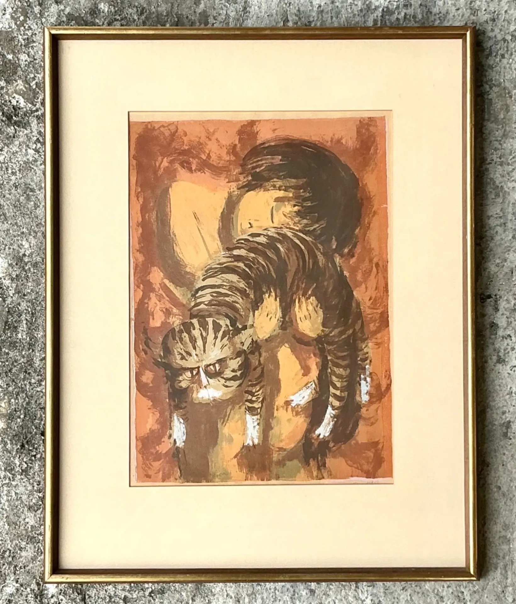 Vintage Boho Signed Original Lithograph on Paper — additional photo 8