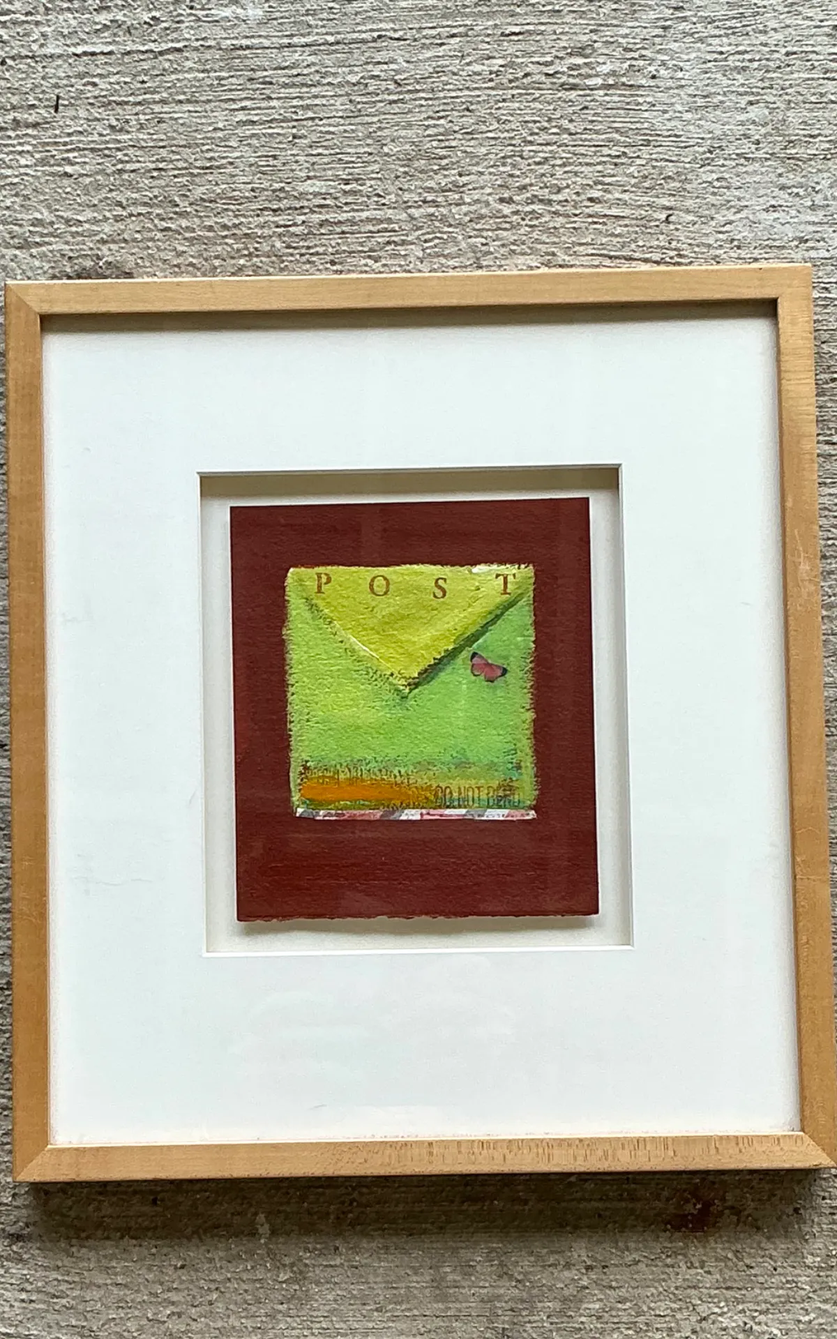 Framed Abstract Mixed Media Postal Design Art — additional photo 2