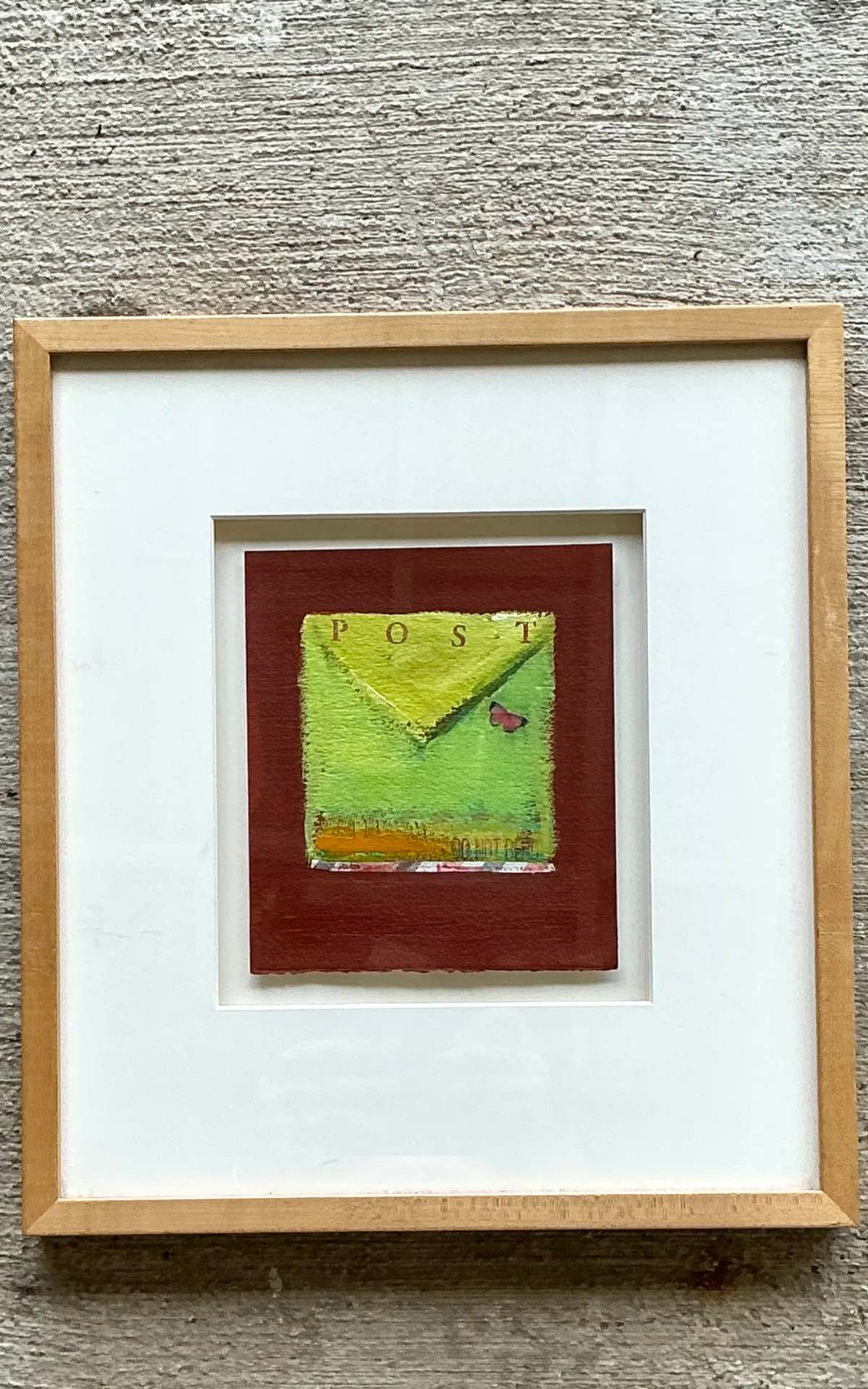 Framed Abstract Mixed Media Postal Design Art — additional photo 4