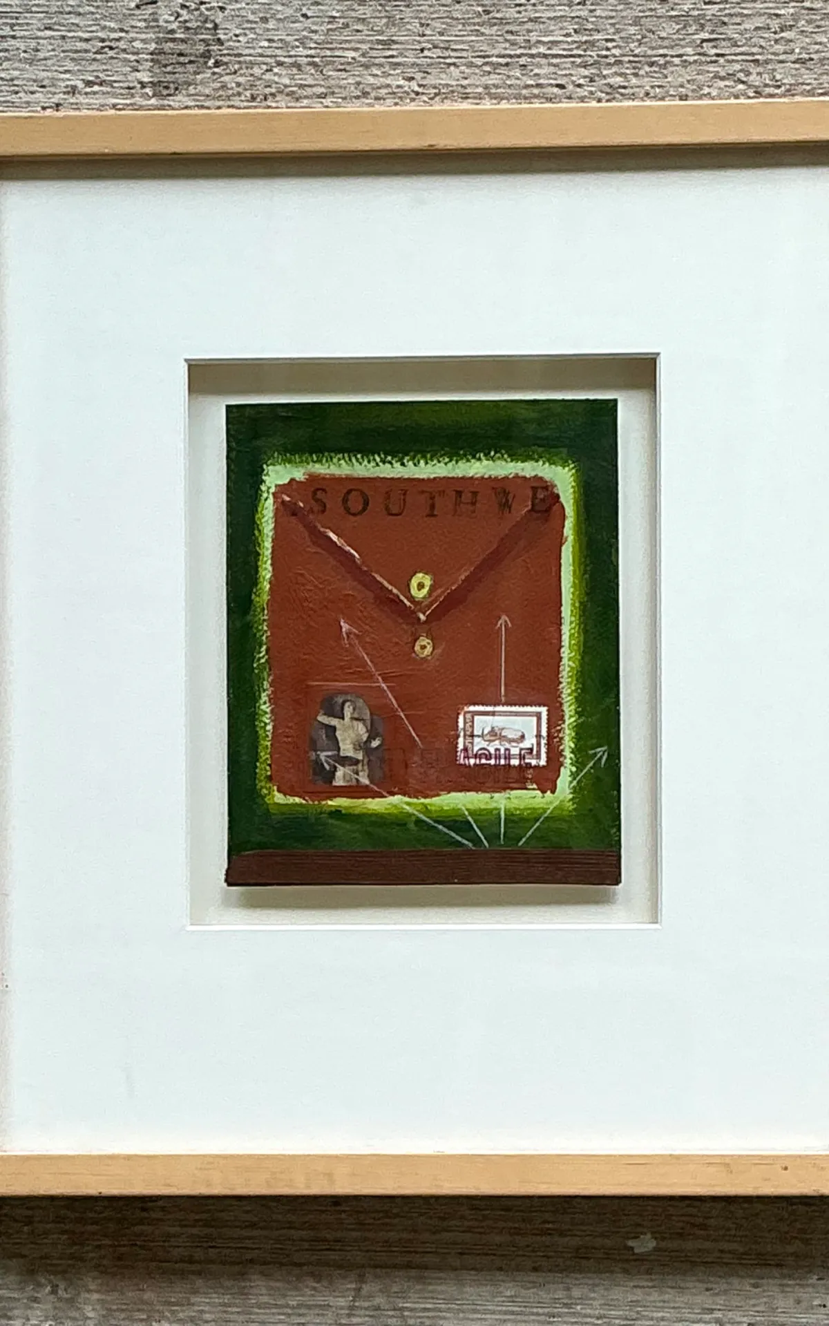 Framed Abstract Mixed Media Postal Design Art — additional photo 5