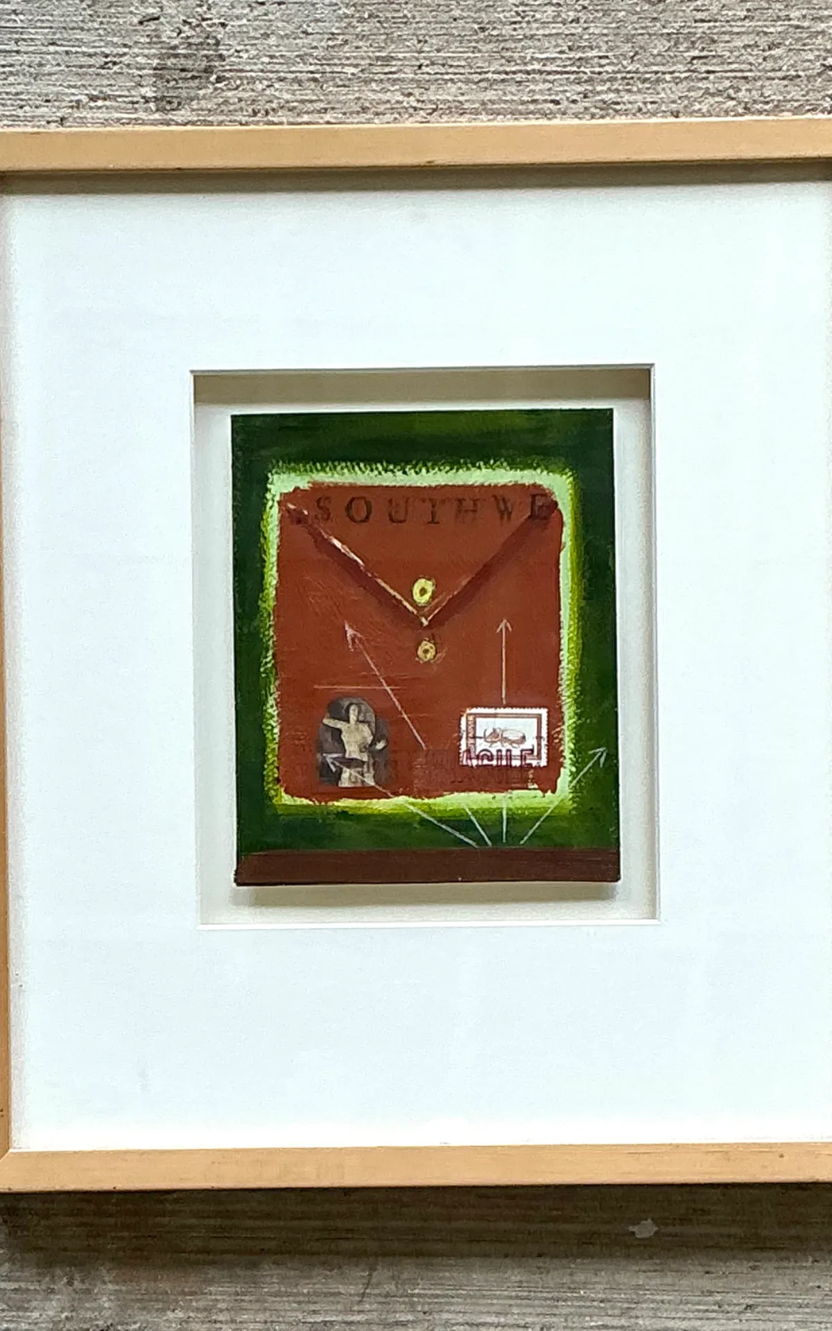 Framed Abstract Mixed Media Postal Design Art — additional photo 7