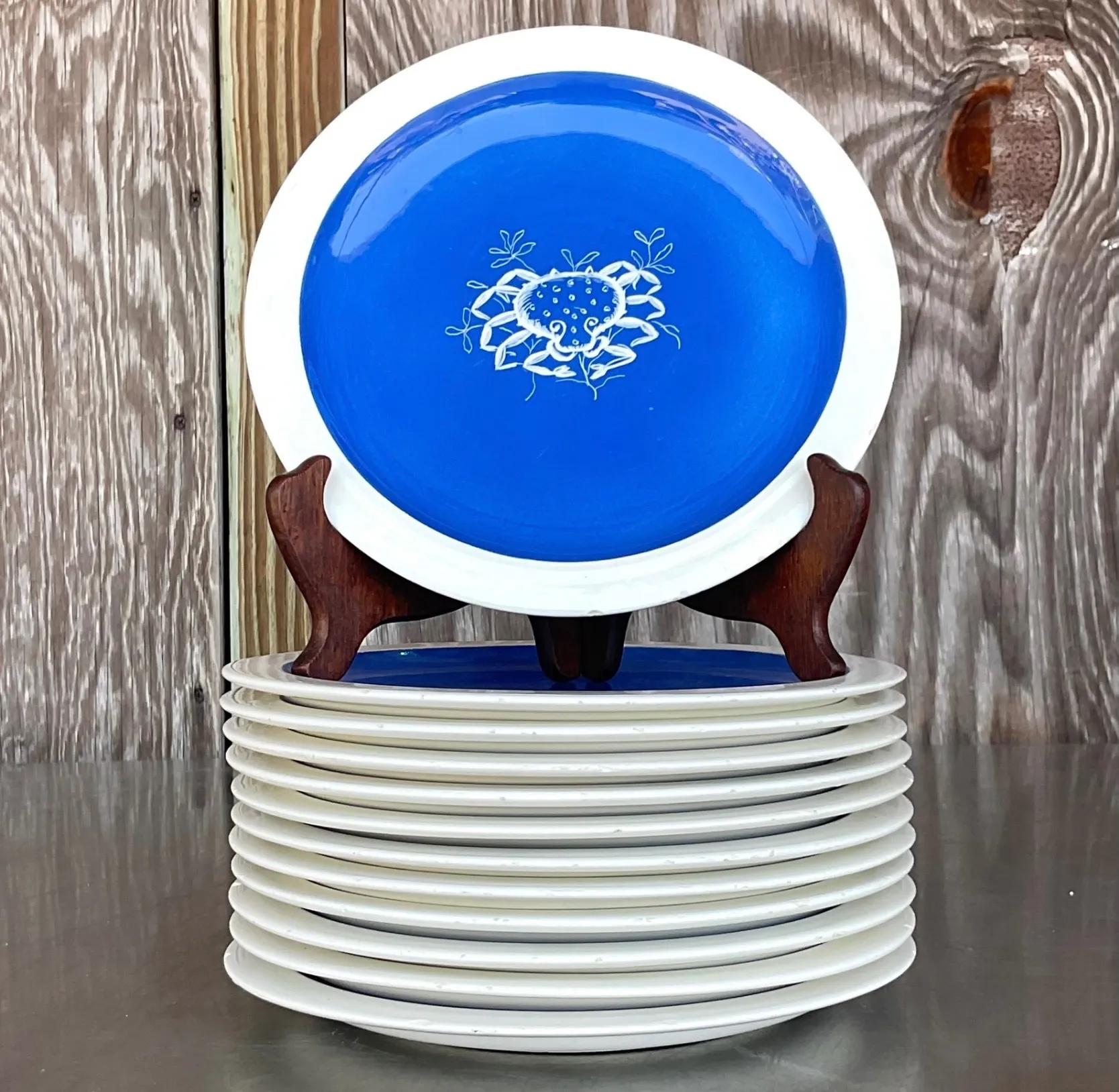 Vintage Coastal Italian Baffanella Luncheon Plates - Set of 12 — additional photo 7