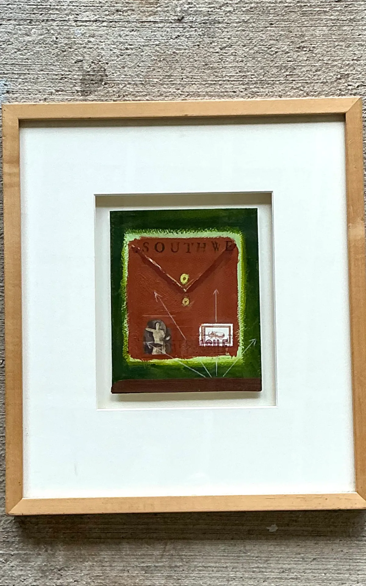 Framed Abstract Mixed Media Postal Design Art — additional photo 6