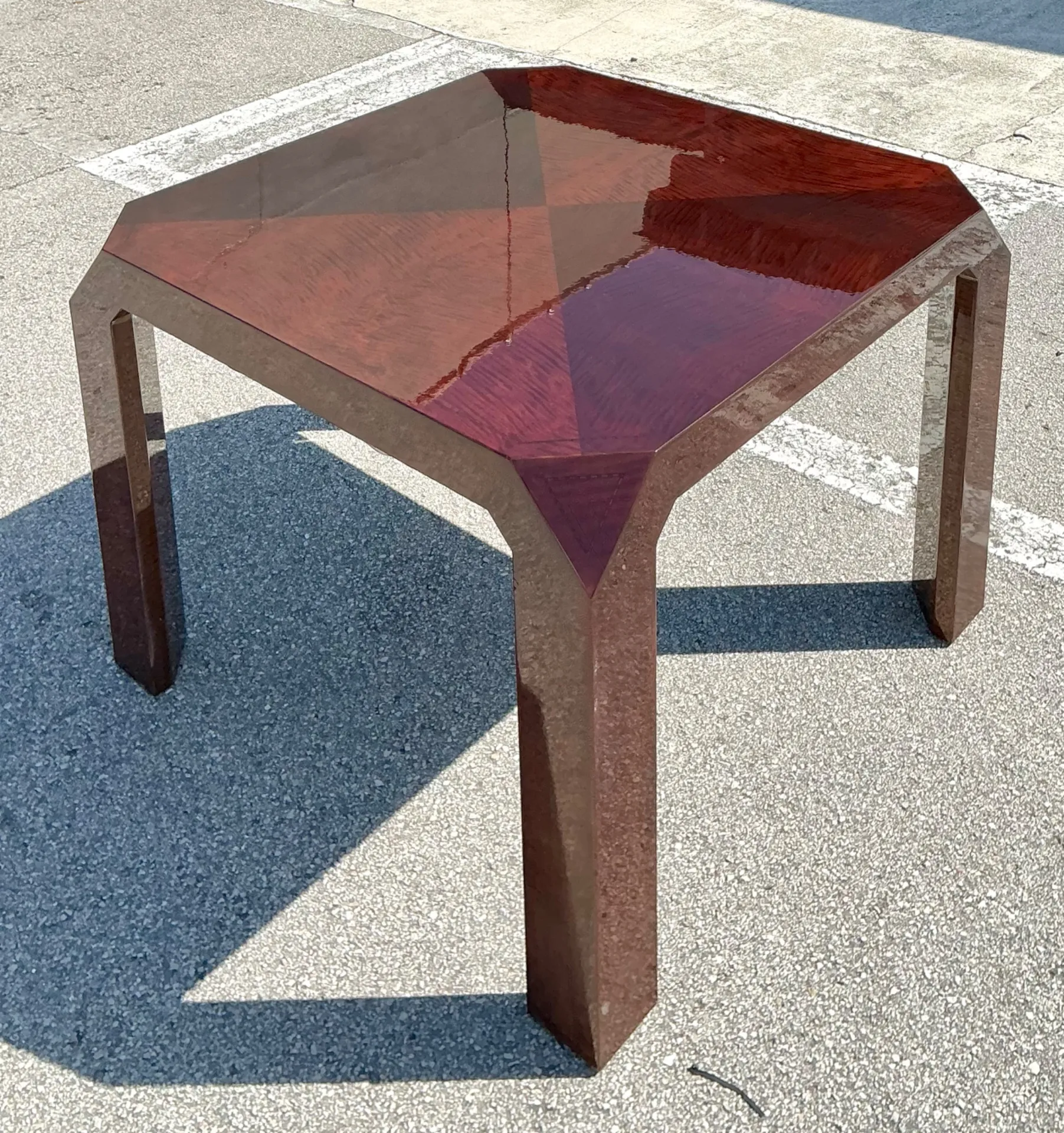 Vintage Lacquered Inlay Game Table — additional photo 8