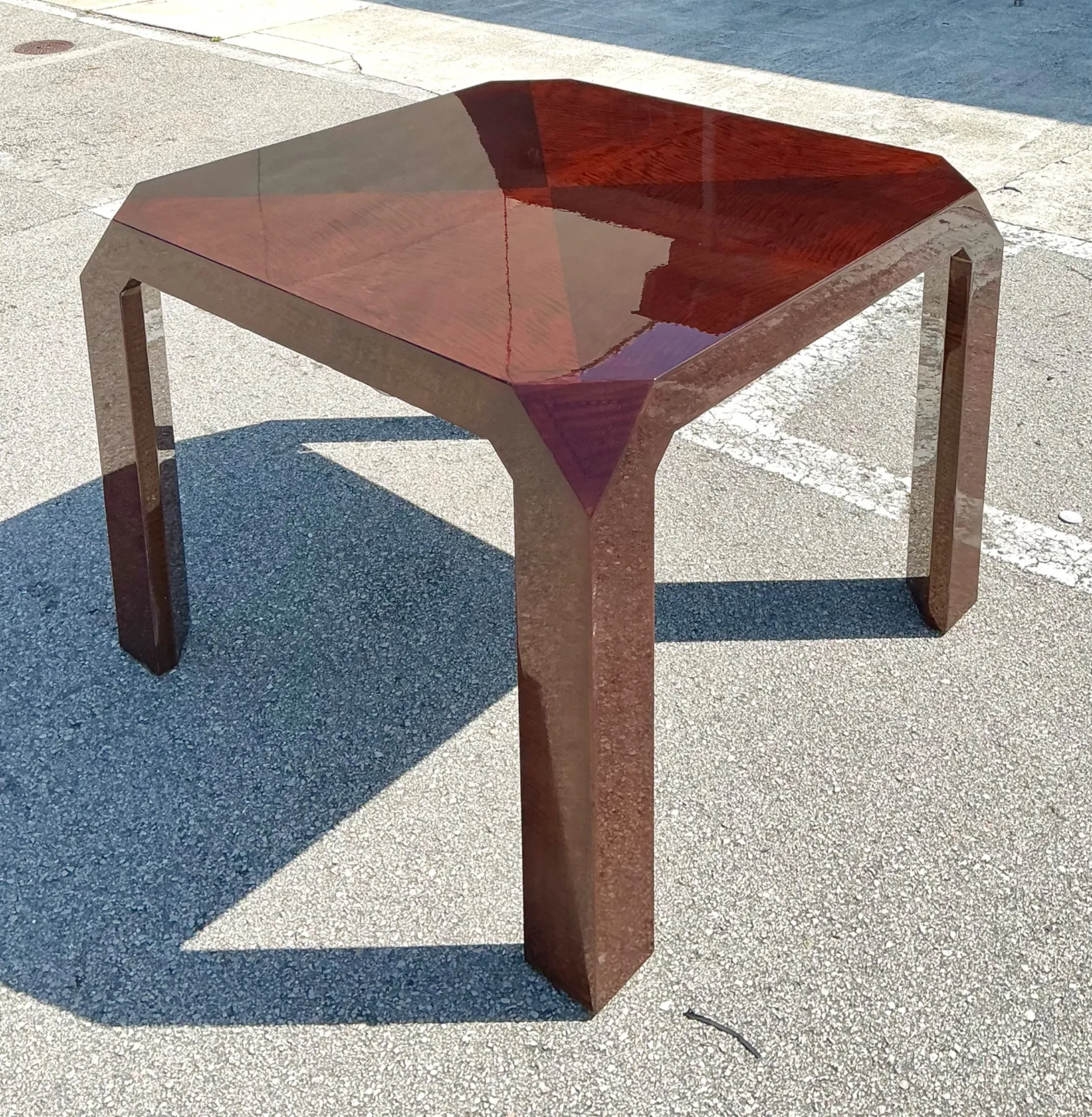 Vintage Lacquered Inlay Game Table — additional photo 7