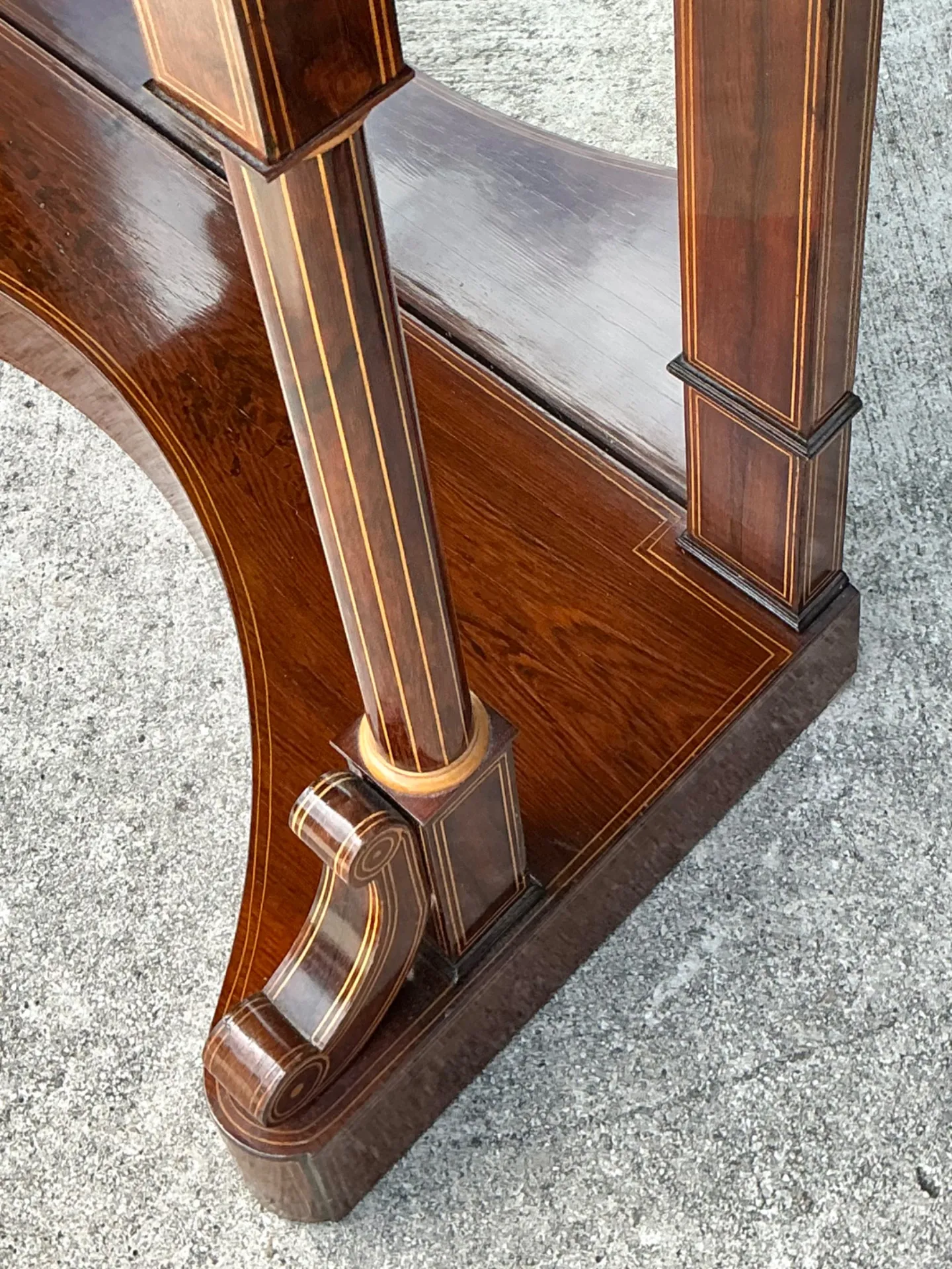 Vintage Empire Flame Mahogany Pier Table — additional photo 7