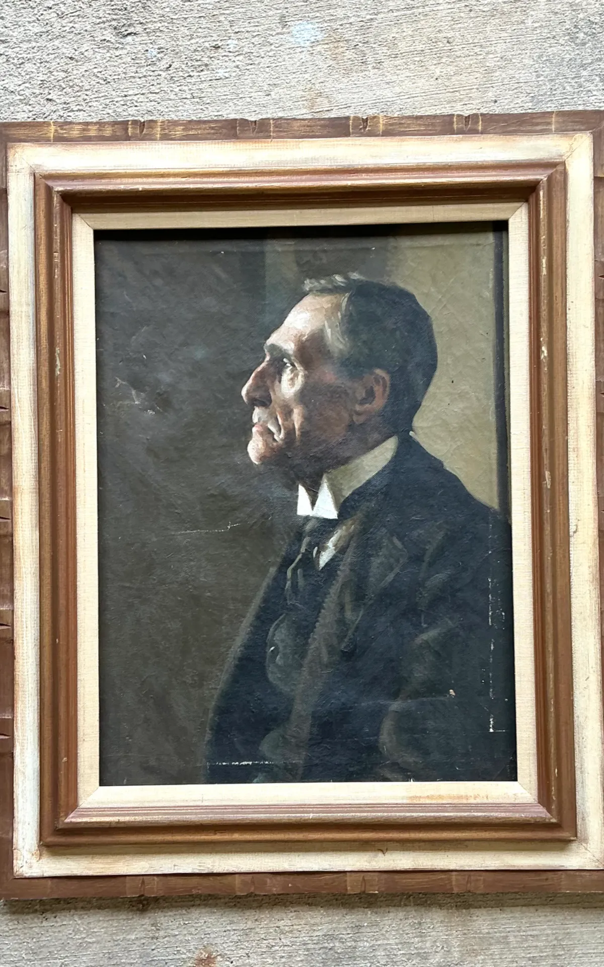 Vintage Male Portrait Oil Painting — additional photo 5