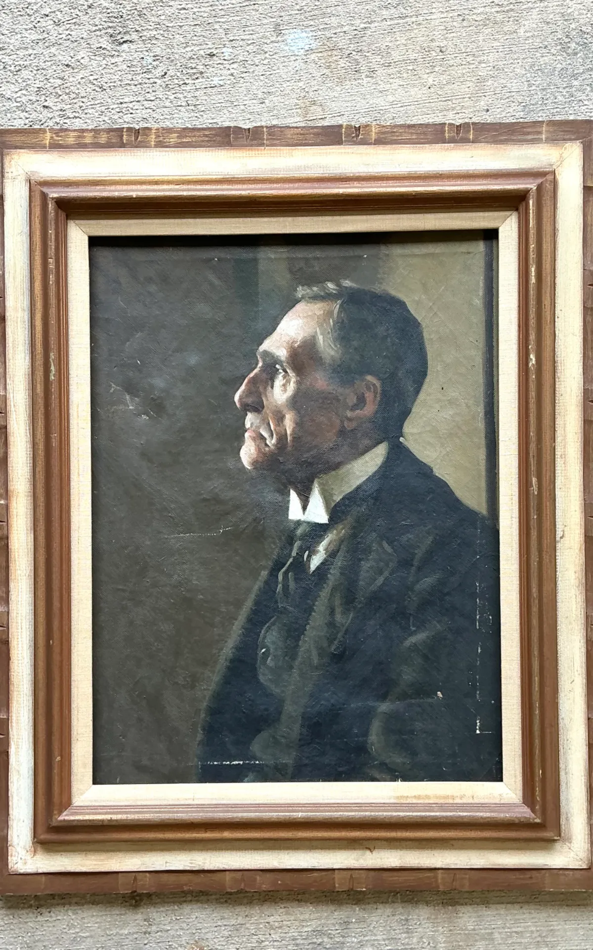 Vintage Male Portrait Oil Painting — additional photo 6