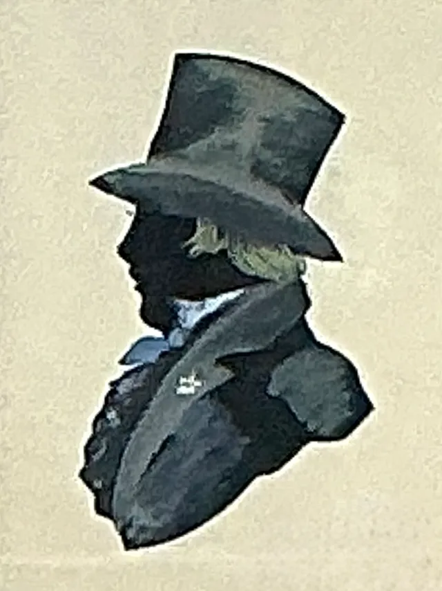 Vintage Silhouette Portrait in Gilt Frame — additional photo 6