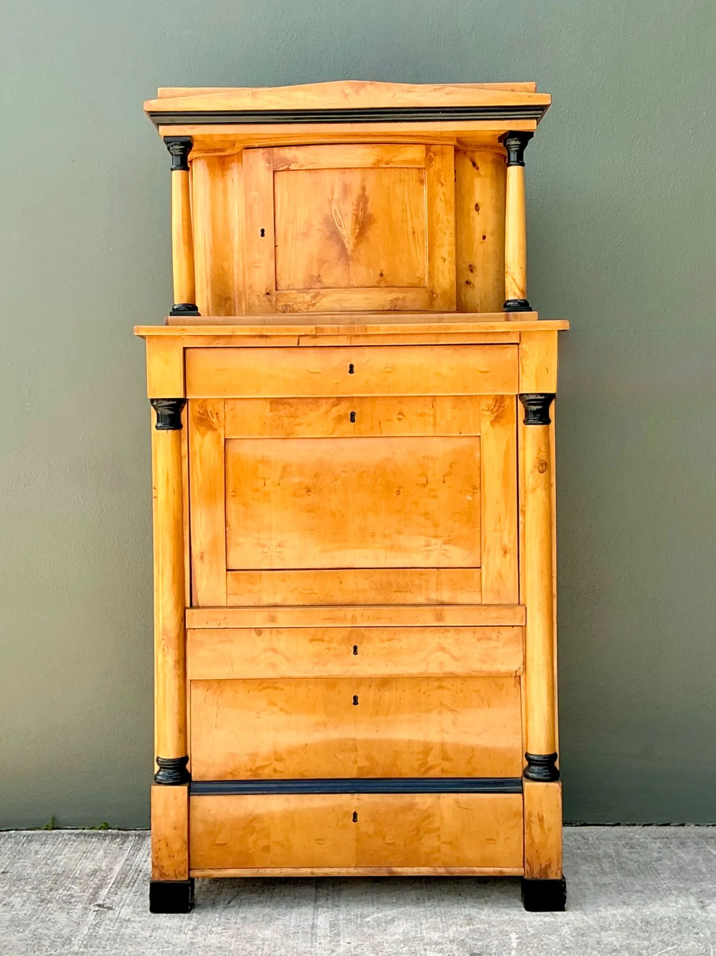 Vintage Biedermeier Secretaire Cabinet — additional photo 1
