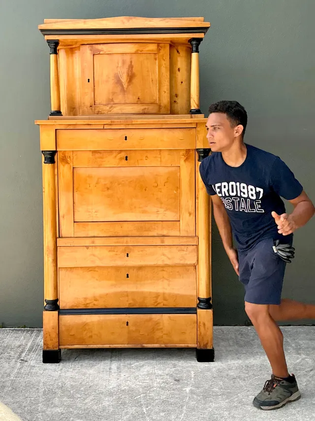Vintage Biedermeier Secretaire Cabinet — additional photo 8