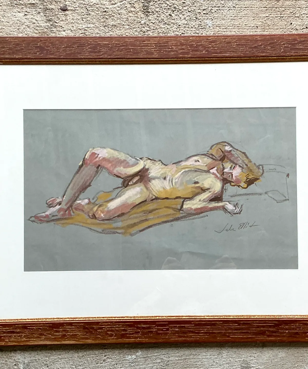 Vintage Figurative Male Nude Portrait — additional photo 4
