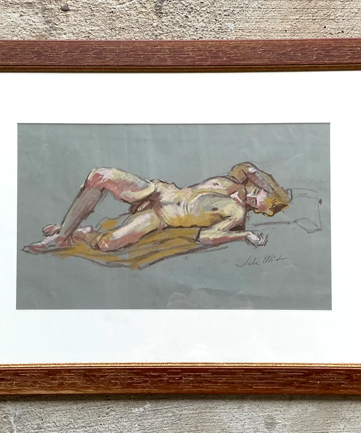 Vintage Figurative Male Nude Portrait — additional photo 2