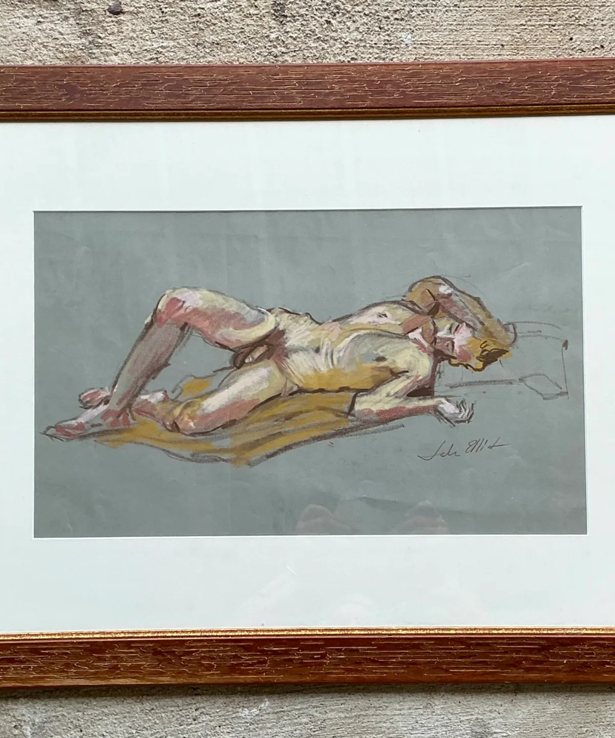 Vintage Figurative Male Nude Portrait — additional photo 5