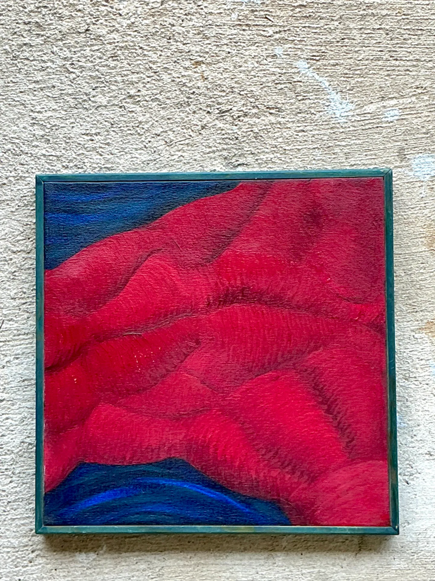 Vintage Framed Abstract Canvas Painting — additional photo 6