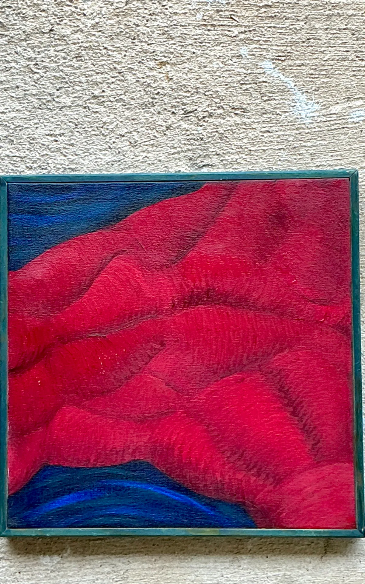 Vintage Framed Abstract Canvas Painting — additional photo 6