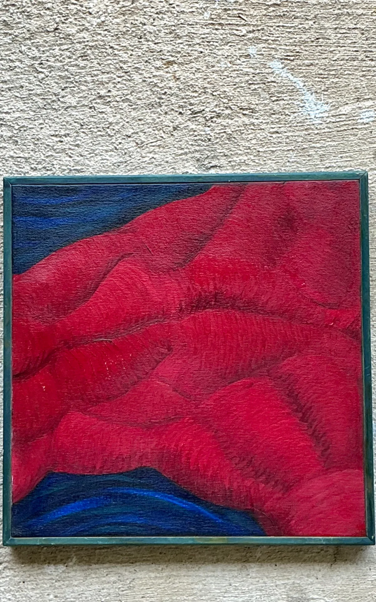 Vintage Framed Abstract Canvas Painting — additional photo 7